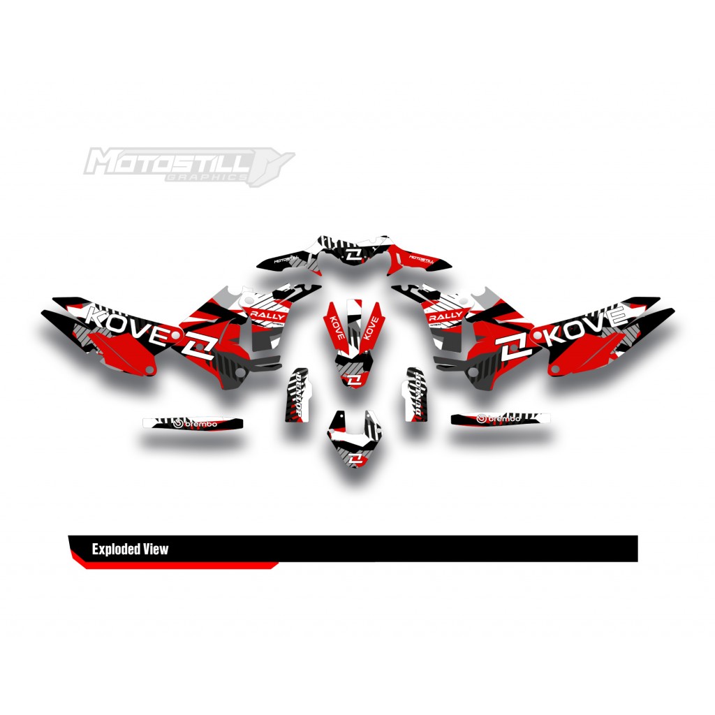KOVE 450 RALLY 2023-2025 GRAPHIC STICKER KIT                                       
