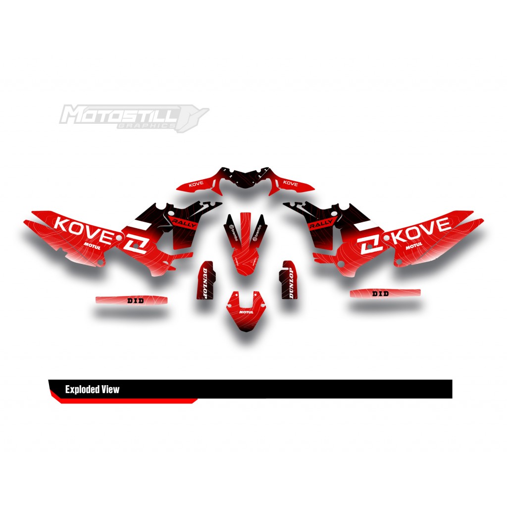 KOVE 450 RALLY 2023-2025 GRAPHIC STICKER KIT                                       