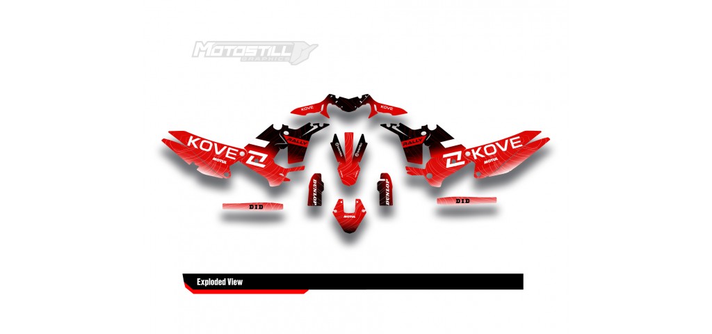 KOVE 450 RALLY 2023-2025 GRAPHIC STICKER KIT                                       