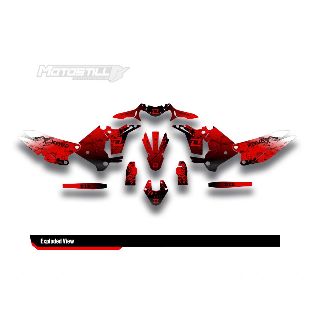 KOVE 450 RALLY 2023-2025 GRAPHIC STICKER KIT                                       