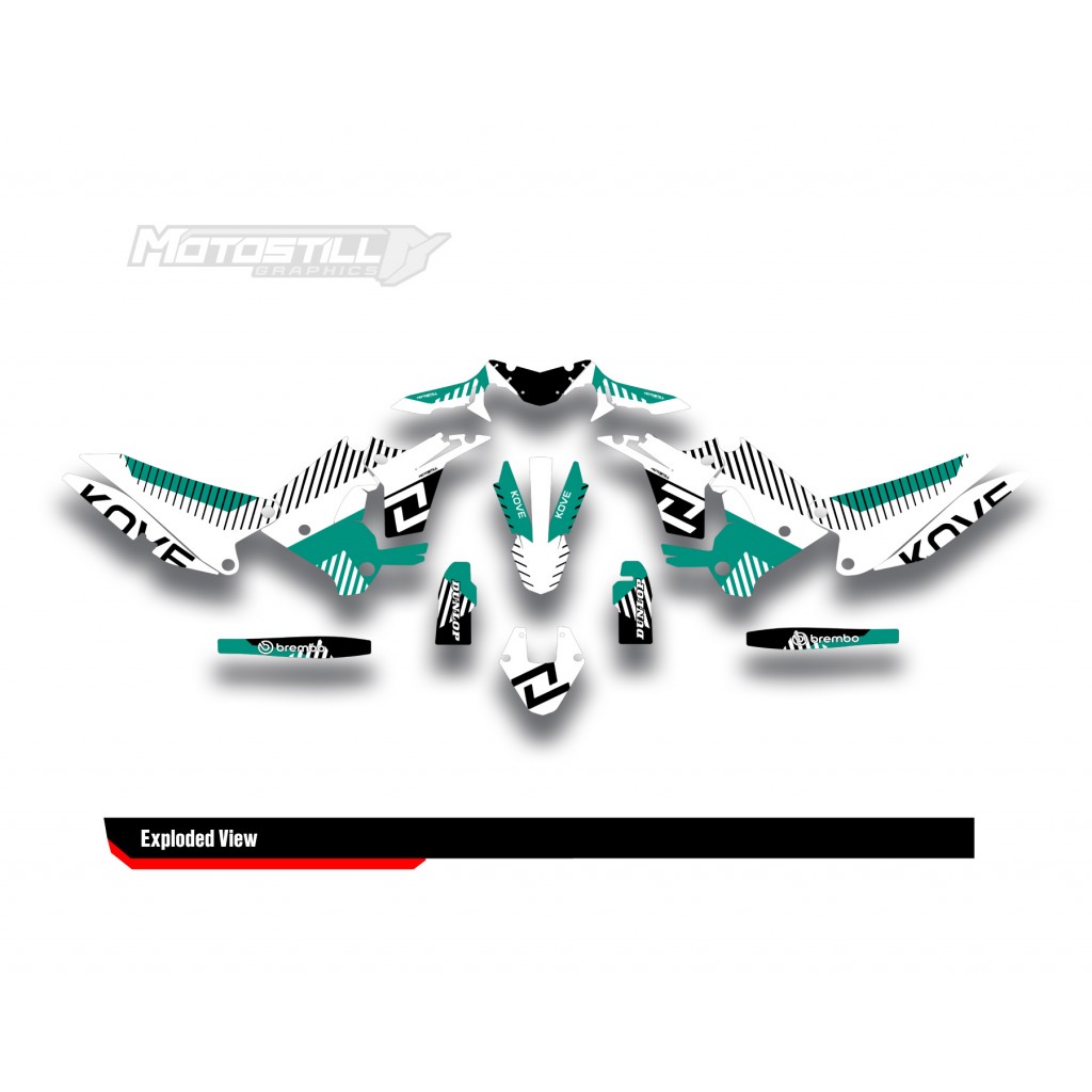 KOVE 450 RALLY 2023-2025 GRAPHIC STICKER KIT                                       