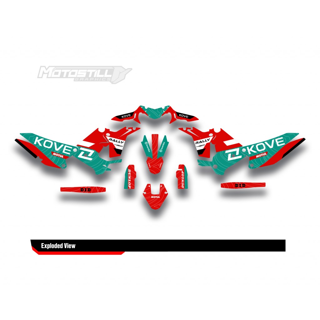 KOVE 450 RALLY 2023-2025 GRAPHIC STICKER KIT                                       