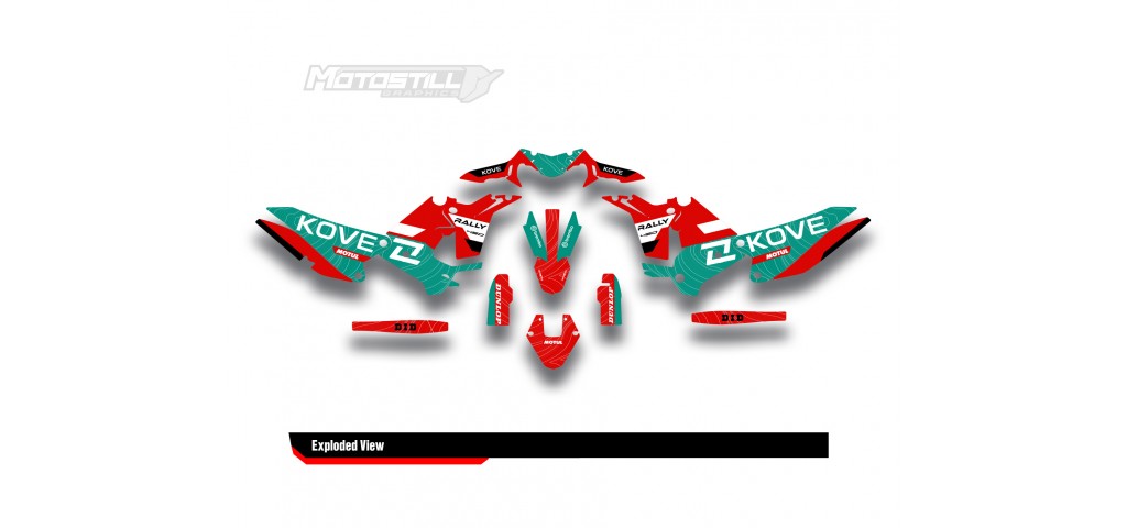 KOVE 450 RALLY 2023-2025 GRAPHIC STICKER KIT                                       
