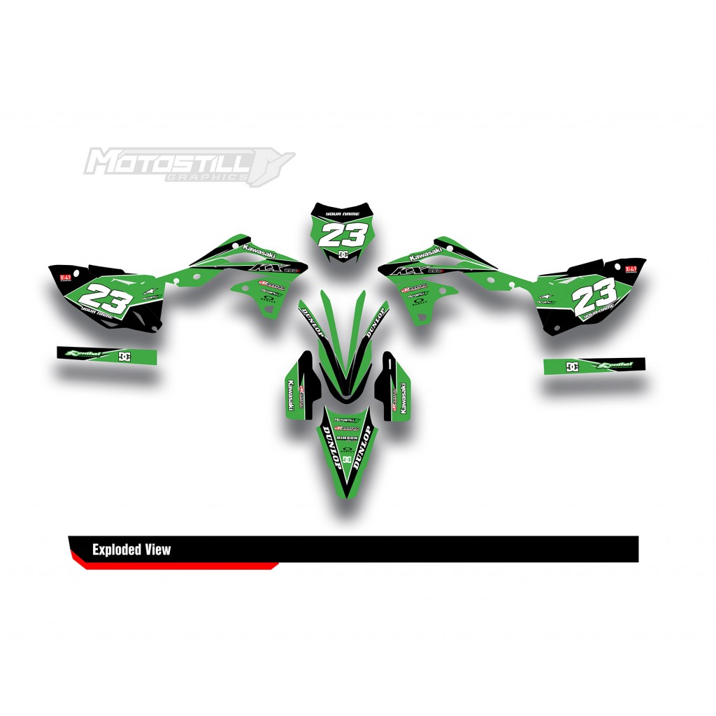 KAWASAKI KX 250F 2013 - 2016 GRAPHIC STICKER KIT