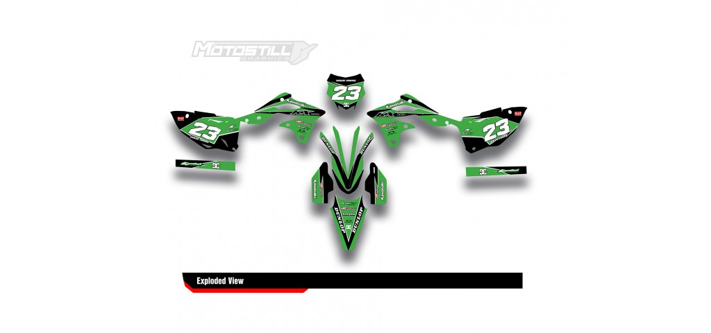 KAWASAKI KX 250F 2013 - 2016 GRAPHIC STICKER KIT