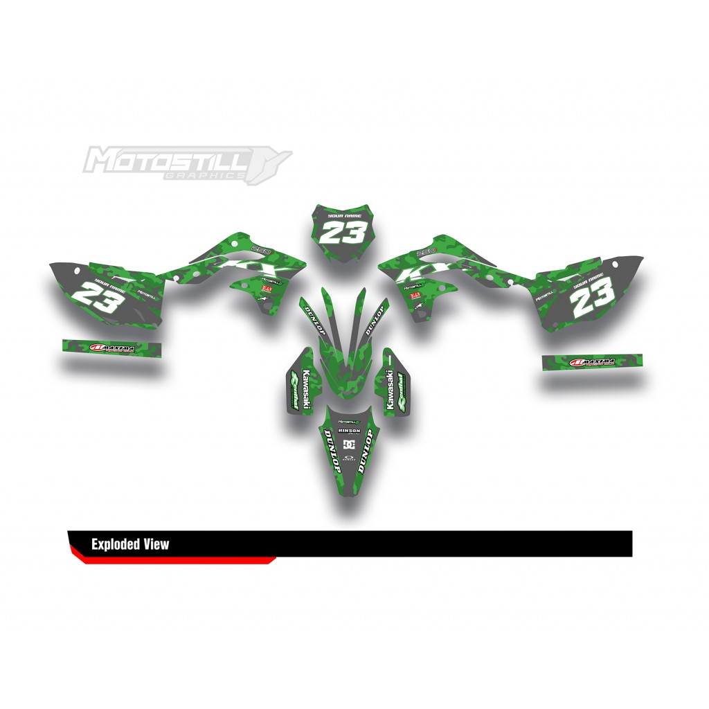 KAWASAKI KX 250F 2013 - 2016 GRAPHIC STICKER KIT
