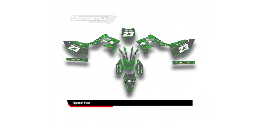 KAWASAKI KX 250F 2013 - 2016 GRAPHIC STICKER KIT