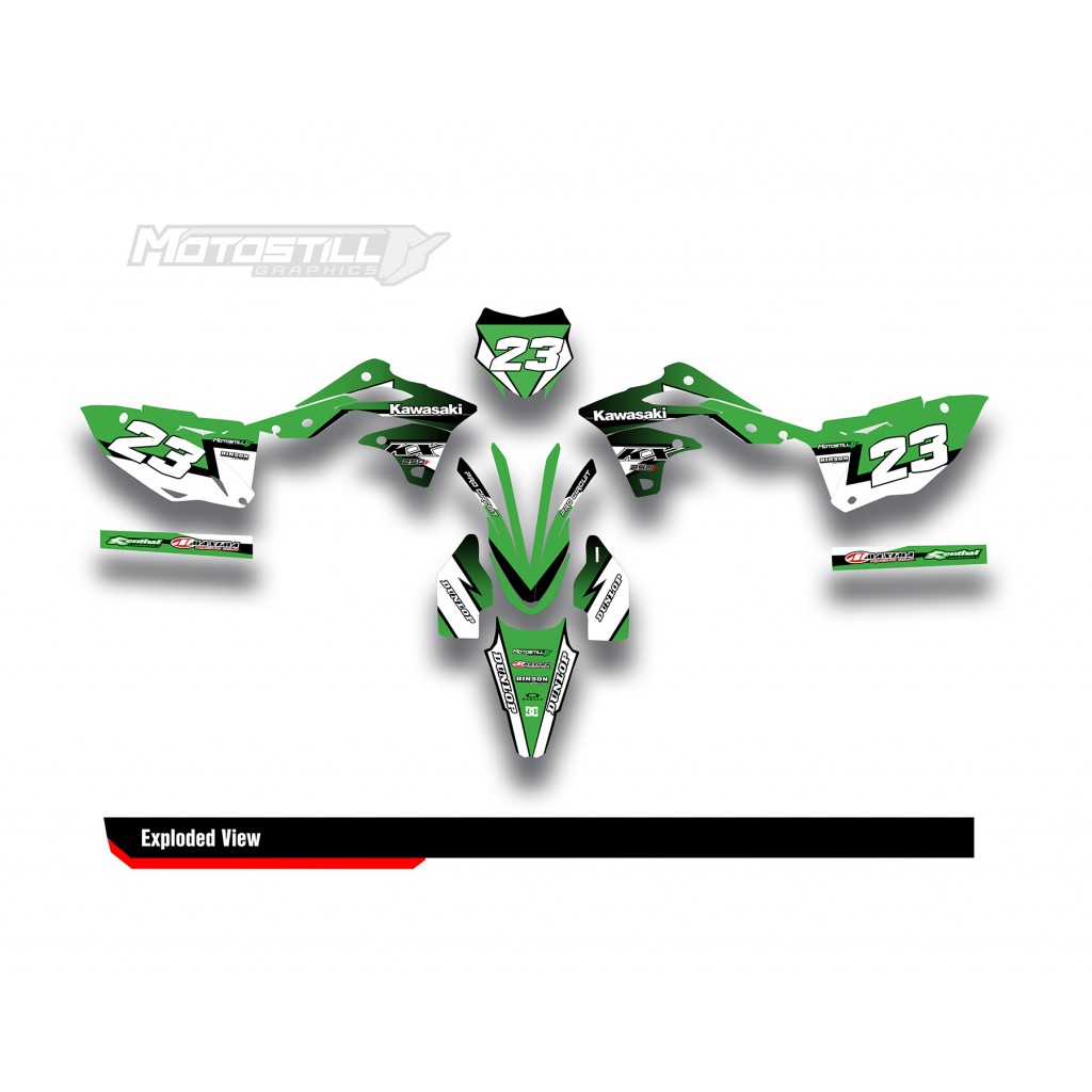 KAWASAKI KX 250F 2013 - 2016 GRAPHIC STICKER KIT