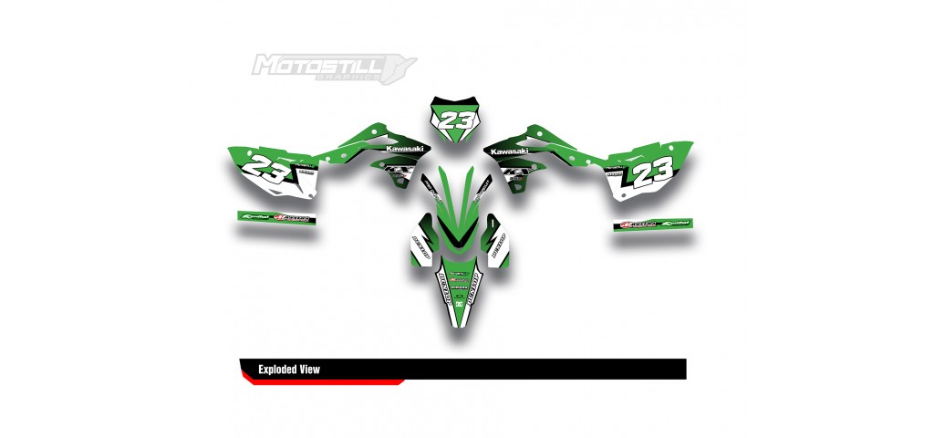 KAWASAKI KX 250F 2013 - 2016 GRAPHIC STICKER KIT