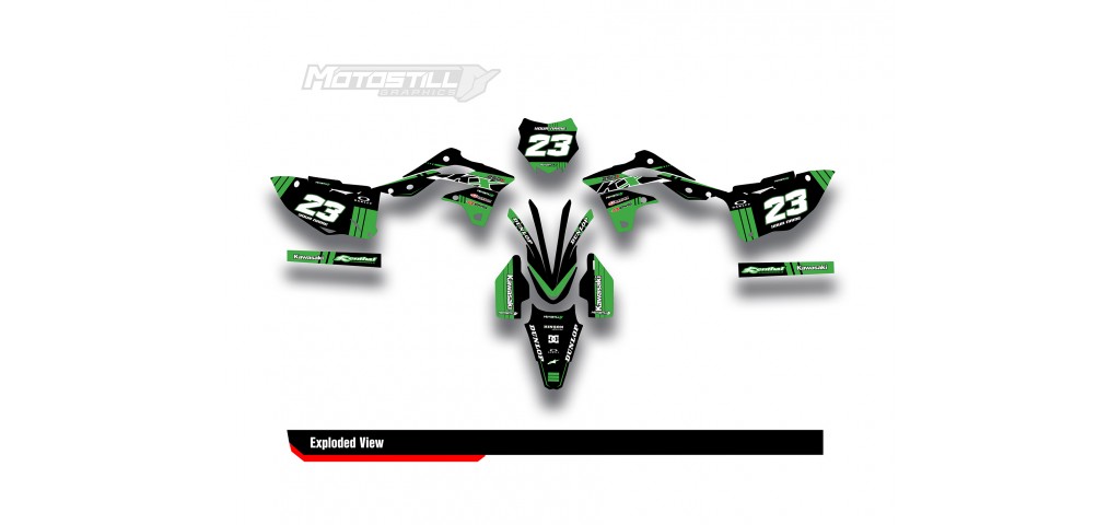 KAWASAKI KX 250F 2013 - 2016 GRAPHIC STICKER KIT