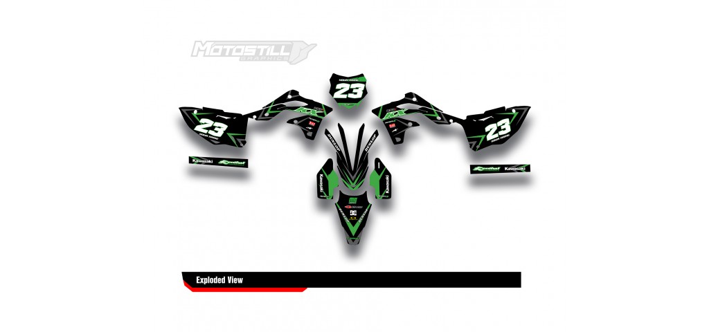 KAWASAKI KX 250F 2013 - 2016 GRAPHIC STICKER KIT