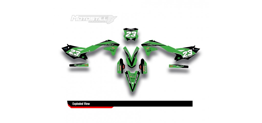 KAWASAKI KX 450F 2016 - 2018 GRAPHIC STICKER KIT