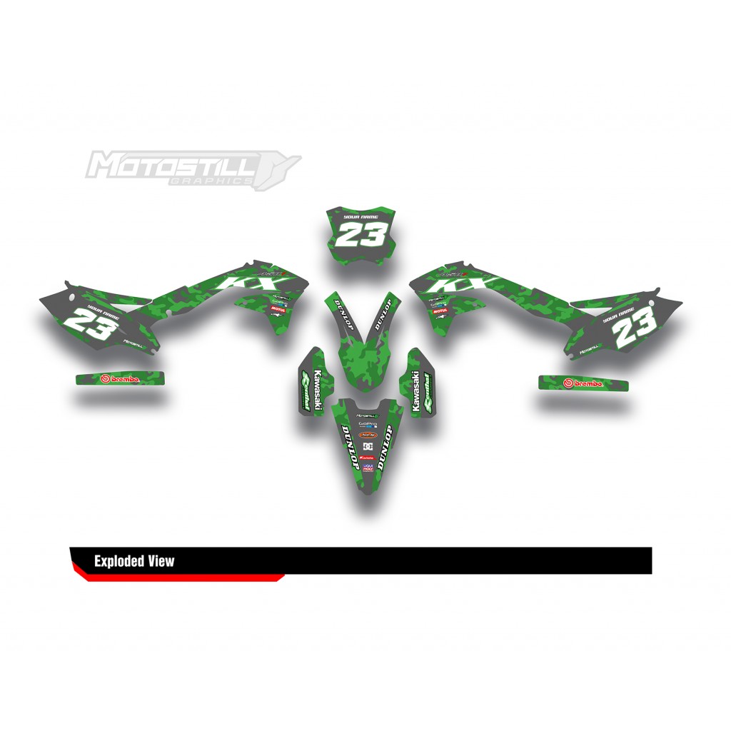 KAWASAKI KX 450F 2016 - 2018 GRAPHIC STICKER KIT