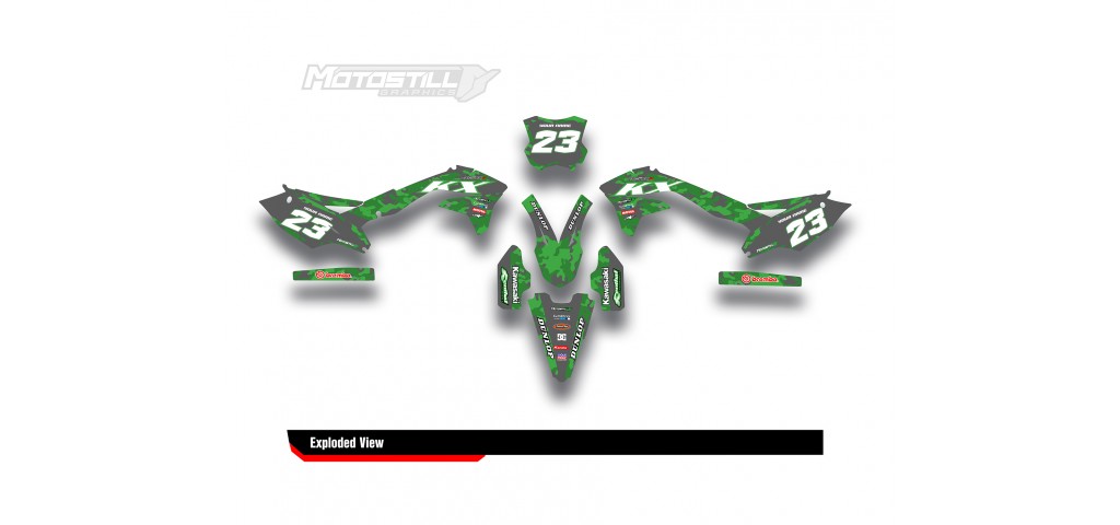 KAWASAKI KX 450F 2016 - 2018 GRAPHIC STICKER KIT