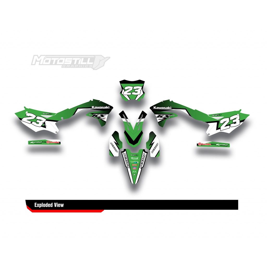 KAWASAKI KX 450F 2016 - 2018 GRAPHIC STICKER KIT