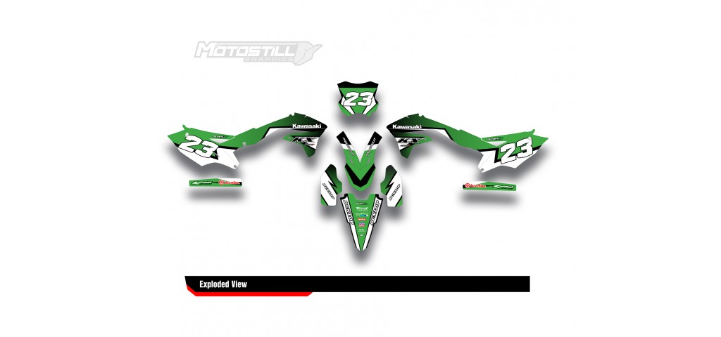 KAWASAKI KX 450F 2016 - 2018 GRAPHIC STICKER KIT