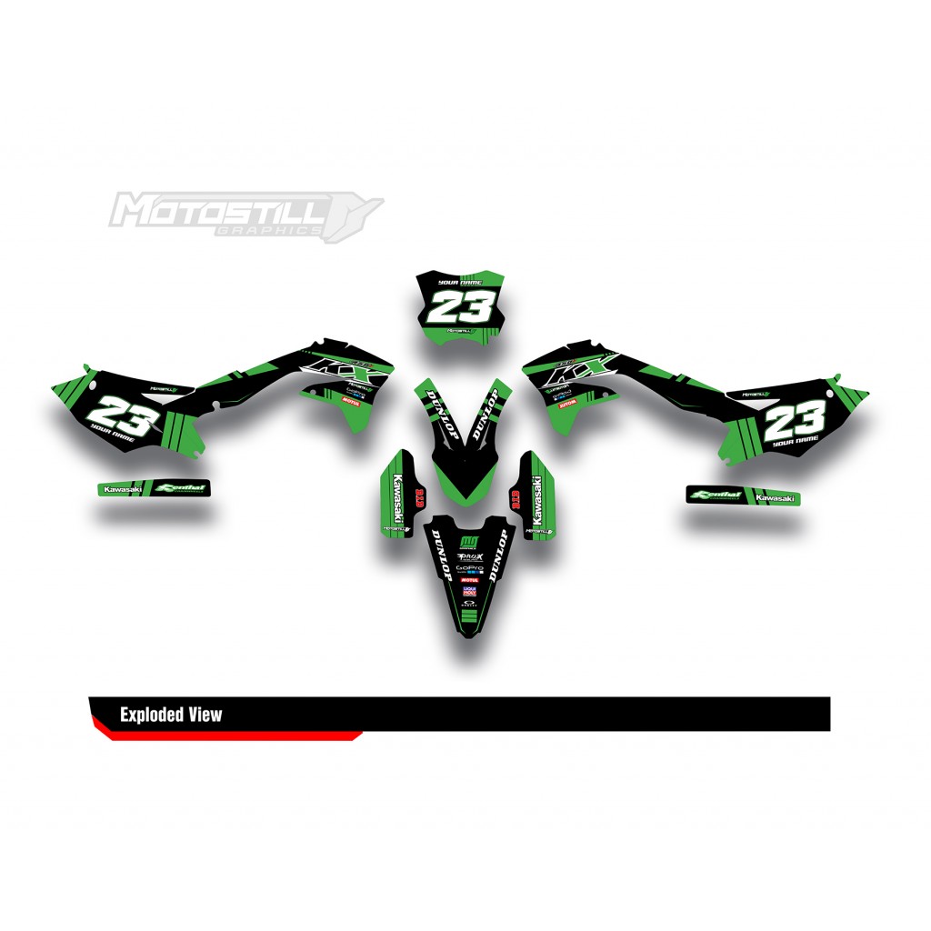 KAWASAKI KX 450F 2016 - 2018 GRAPHIC STICKER KIT