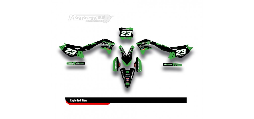 KAWASAKI KX 450F 2016 - 2018 GRAPHIC STICKER KIT
