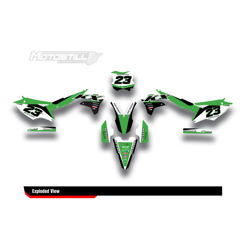 KAWASAKI KX 450F 2016 - 2018 GRAPHIC STICKER KIT