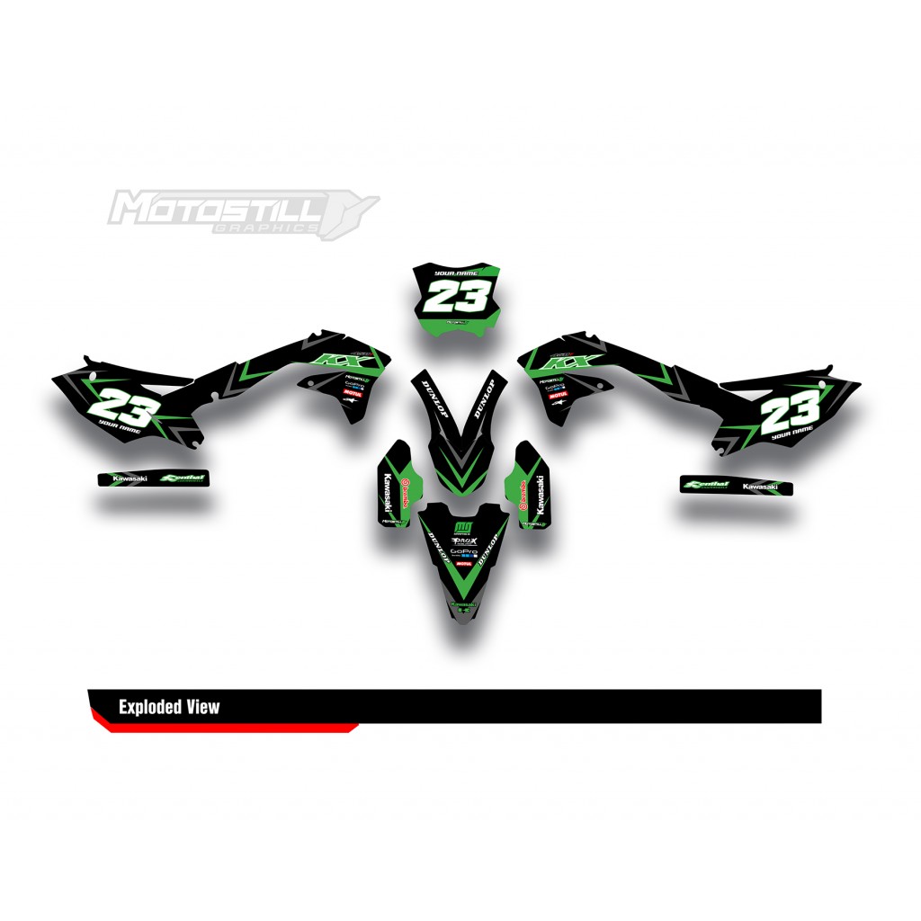 KAWASAKI KX 450F 2016 - 2018 GRAPHIC STICKER KIT