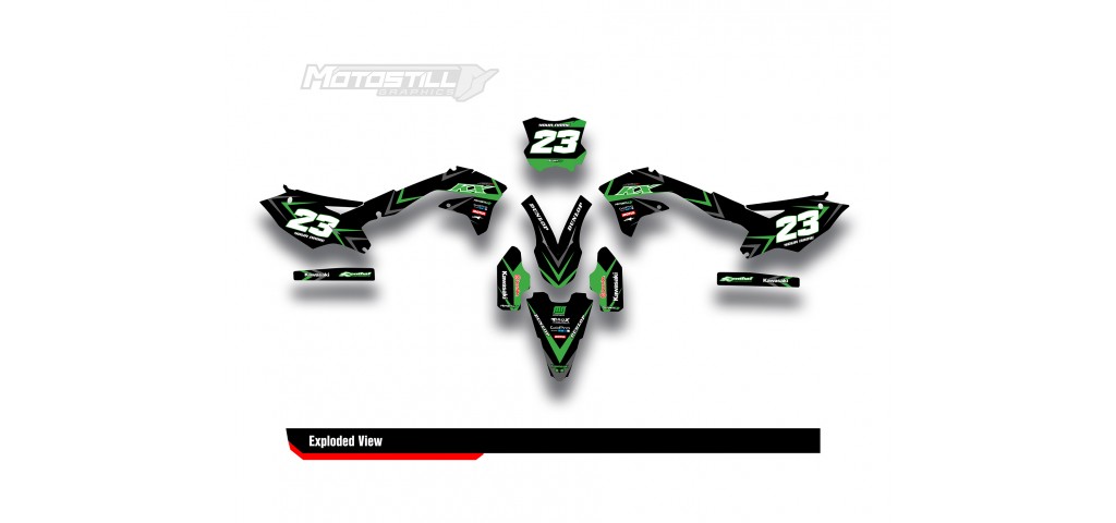 KAWASAKI KX 450F 2016 - 2018 GRAPHIC STICKER KIT