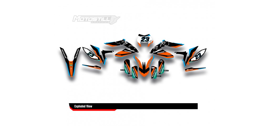 KTM FREERIDE GRAPHIC STICKER SET - DECAL KIT