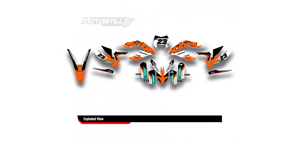 KTM FREERIDE GRAPHIC STICKER SET - DECAL KIT