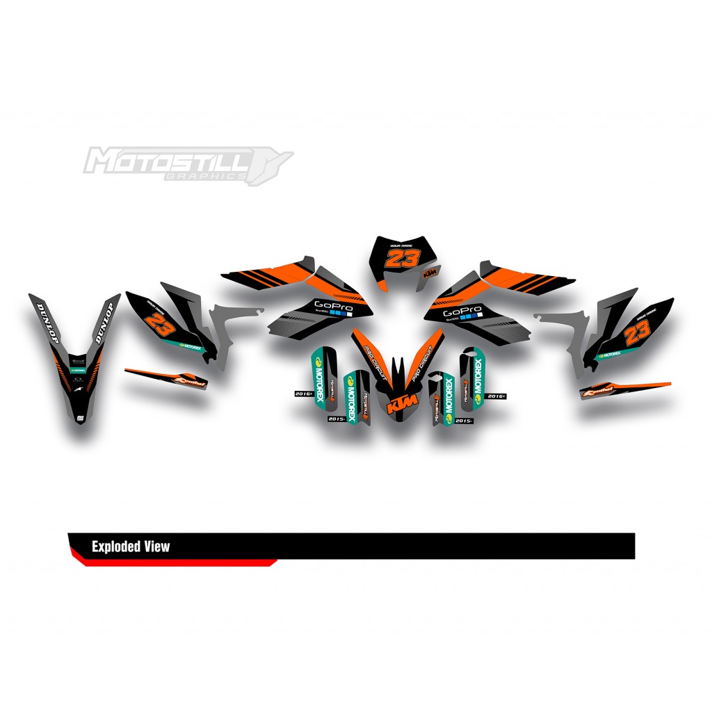 KTM FREERIDE GRAPHIC STICKER SET - DECAL KIT