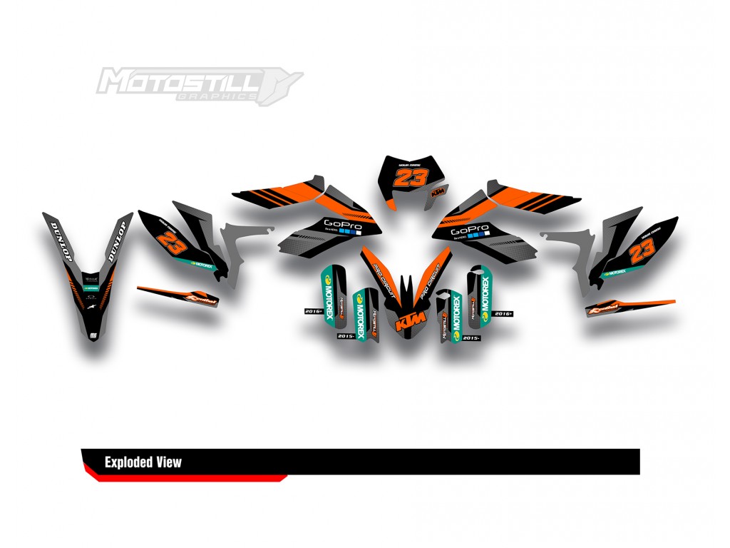 KTM FREERIDE GRAPHIC STICKER SET - DECAL KIT