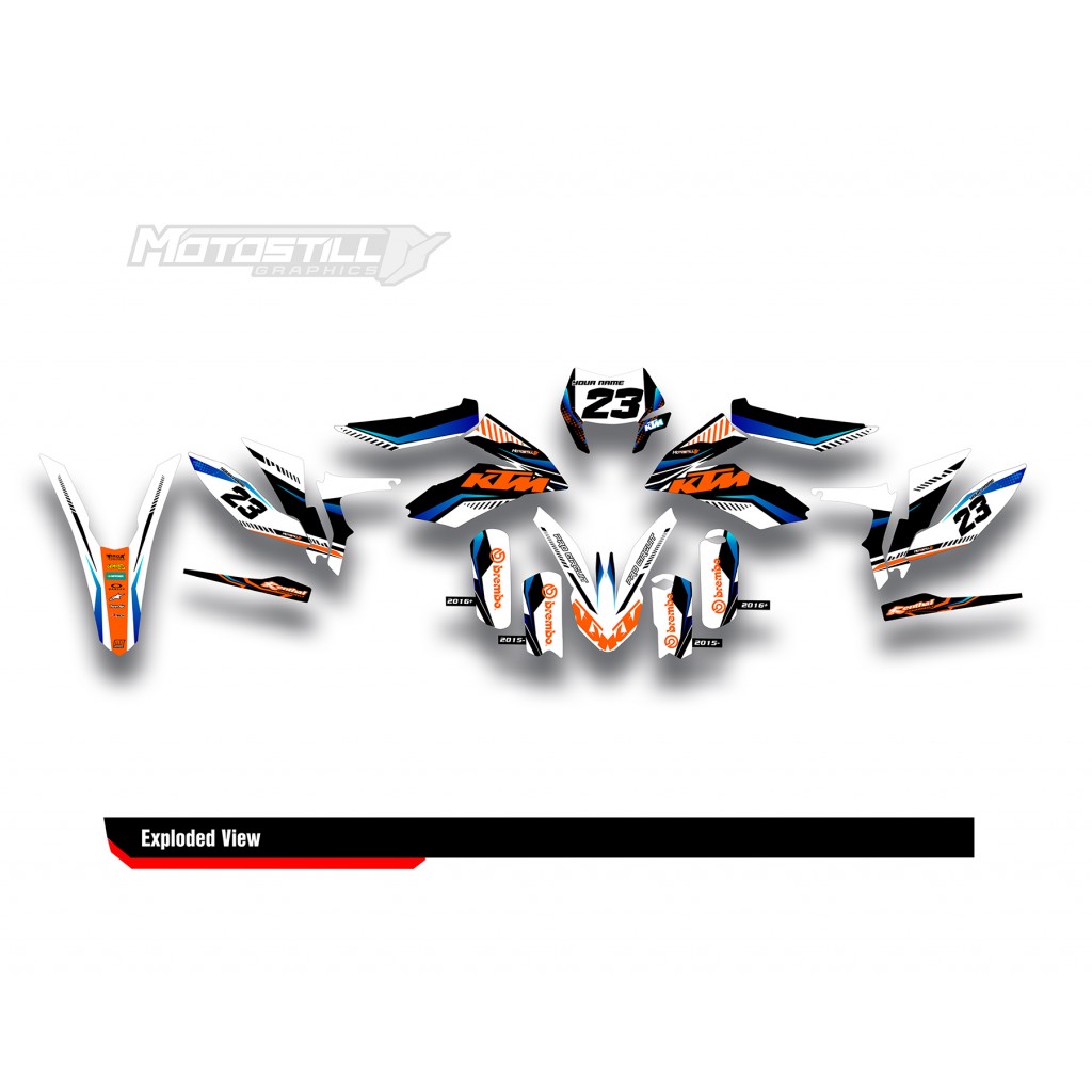 KTM FREERIDE GRAPHIC STICKER SET - DECAL KIT