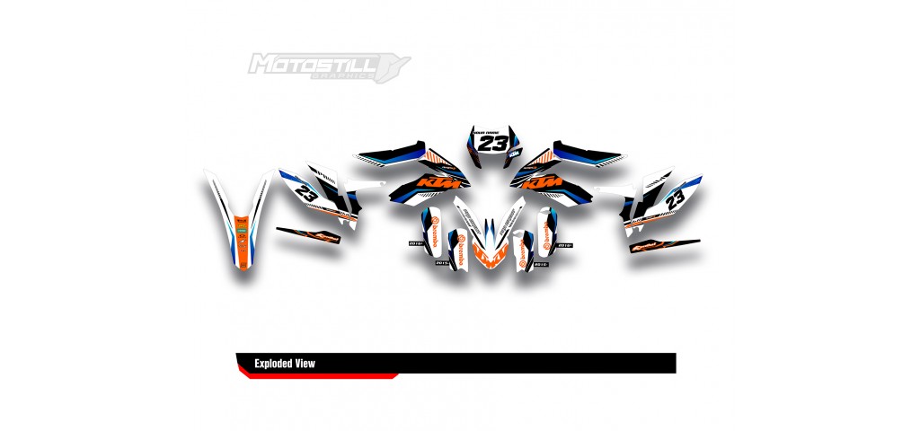 KTM FREERIDE GRAPHIC STICKER SET - DECAL KIT