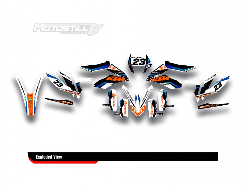 KTM FREERIDE GRAPHIC STICKER SET - DECAL KIT