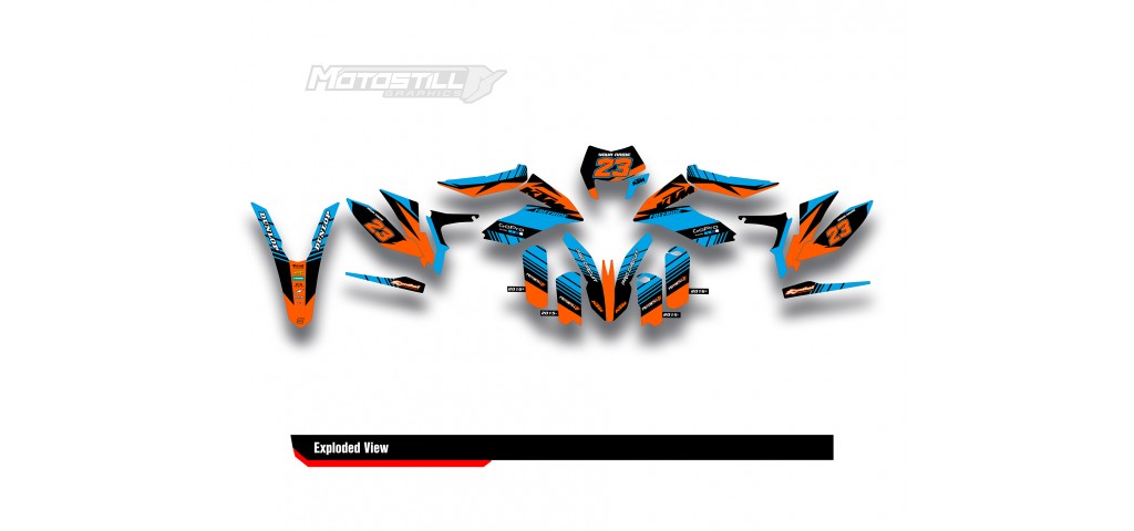 KTM FREERIDE GRAPHIC STICKER SET - DECAL KIT