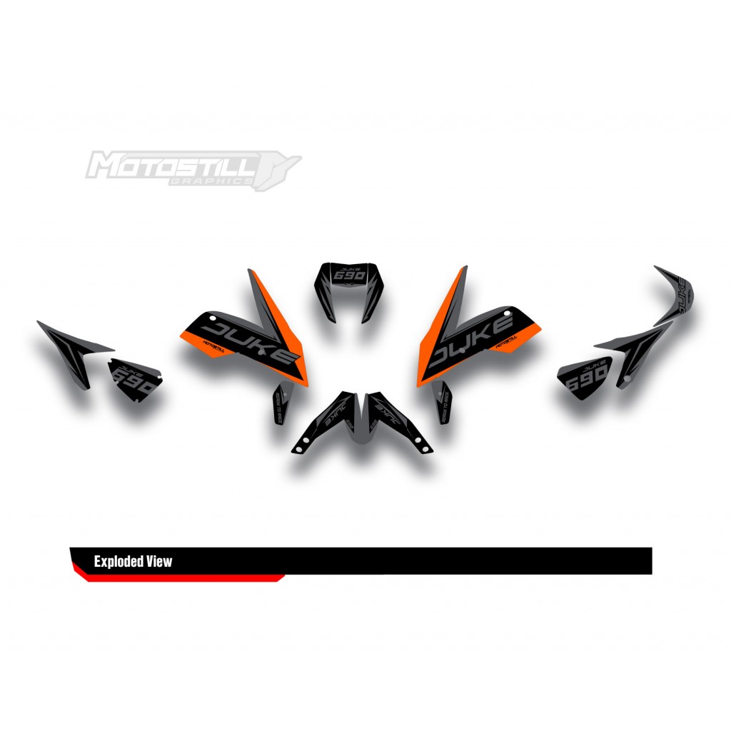 KTM DUKE 690  GRAPHIC STICKER SET - DECAL KIT