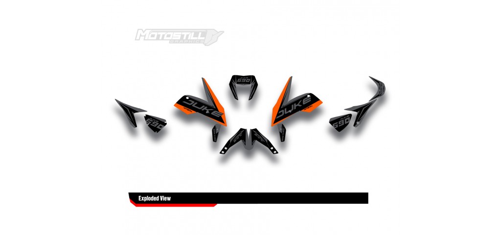 KTM DUKE 690  GRAPHIC STICKER SET - DECAL KIT