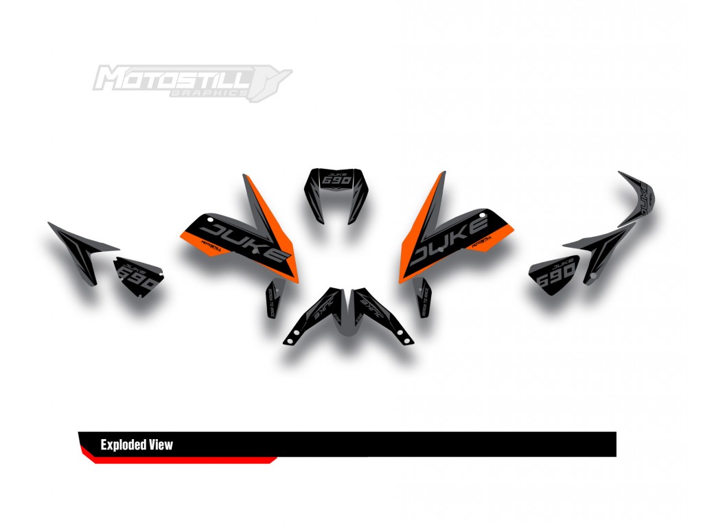 KTM DUKE 690  GRAPHIC STICKER SET - DECAL KIT