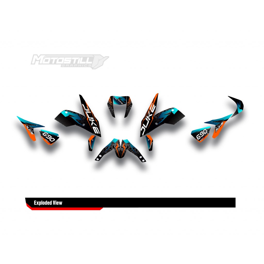 KTM DUKE 690  GRAPHIC STICKER SET - DECAL KIT