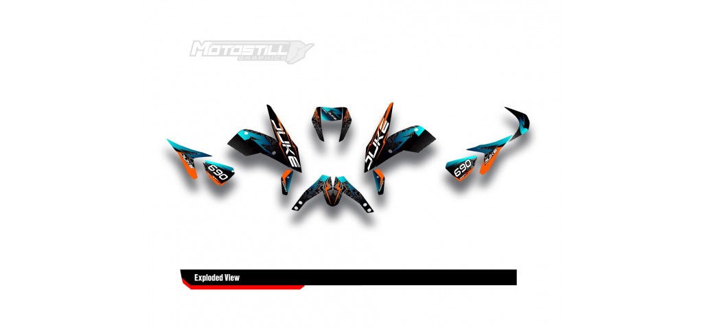 KTM DUKE 690  GRAPHIC STICKER SET - DECAL KIT