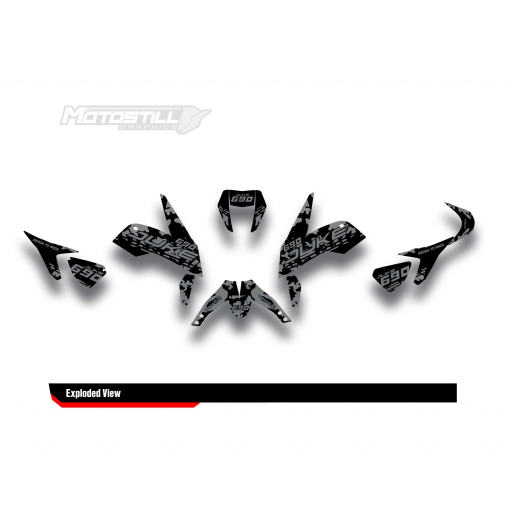 KTM DUKE 690  GRAPHIC STICKER SET - DECAL KIT