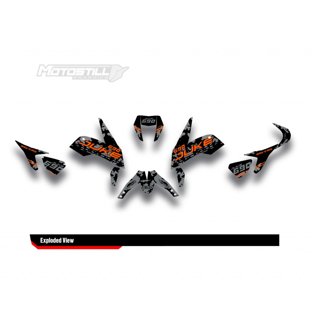 KTM DUKE 690  GRAPHIC STICKER SET - DECAL KIT