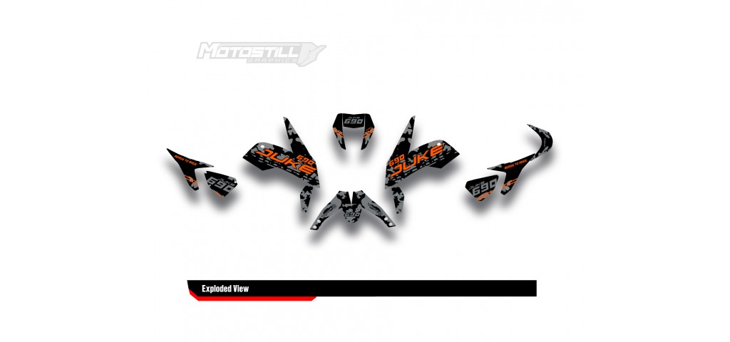 KTM DUKE 690  GRAPHIC STICKER SET - DECAL KIT