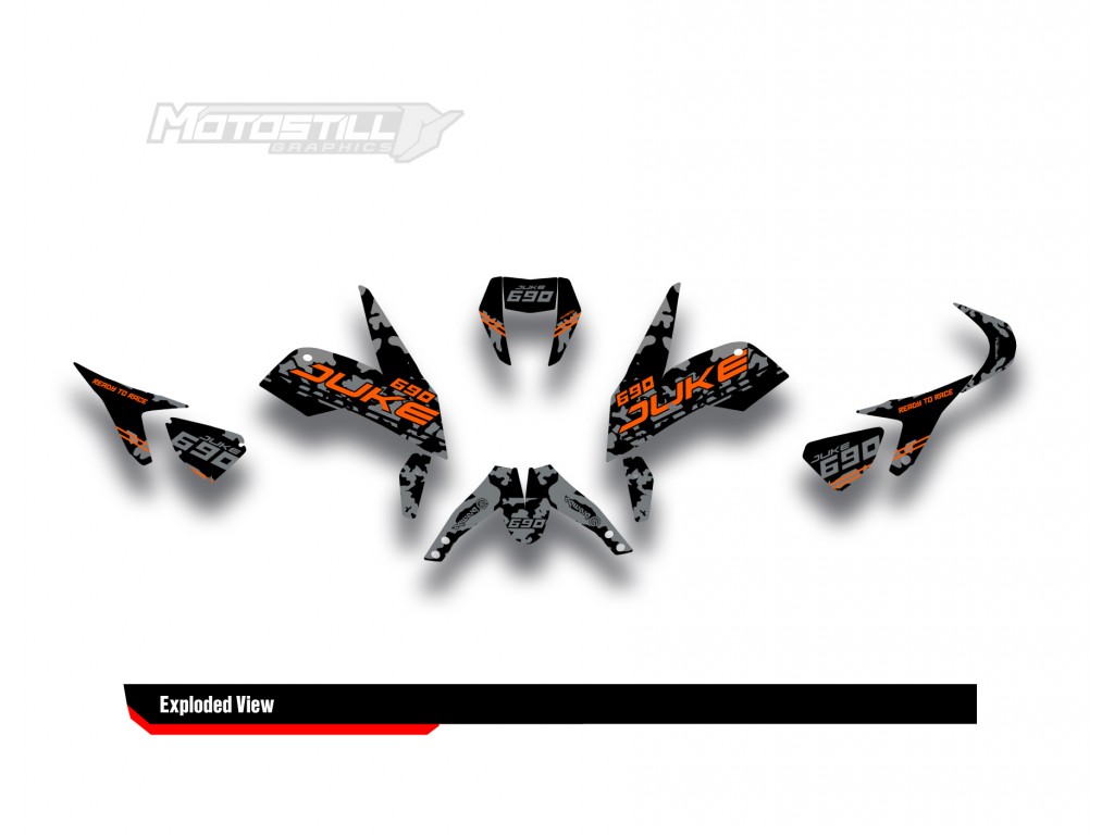 KTM DUKE 690  GRAPHIC STICKER SET - DECAL KIT