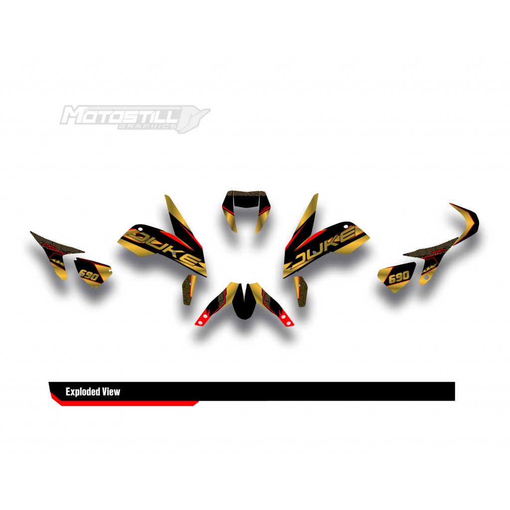 KTM DUKE 690  GRAPHIC STICKER SET - DECAL KIT