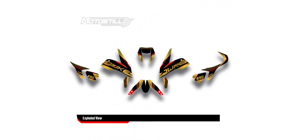 KTM DUKE 690  GRAPHIC STICKER SET - DECAL KIT