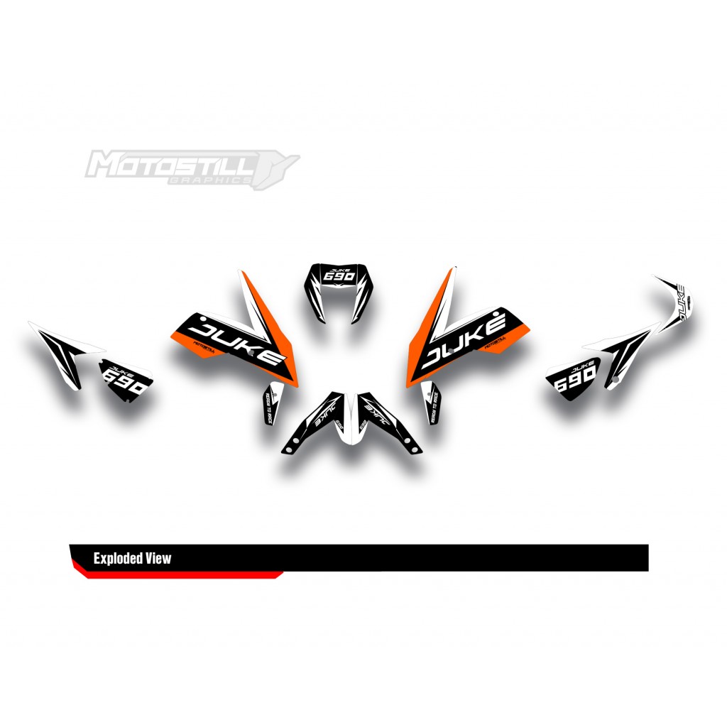 KTM DUKE 690  GRAPHIC STICKER SET - DECAL KIT