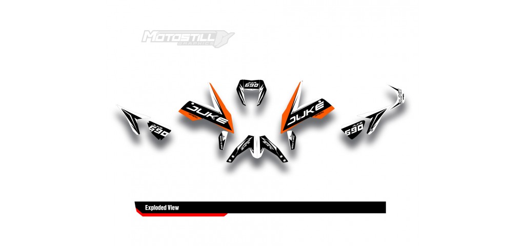 KTM DUKE 690  GRAPHIC STICKER SET - DECAL KIT