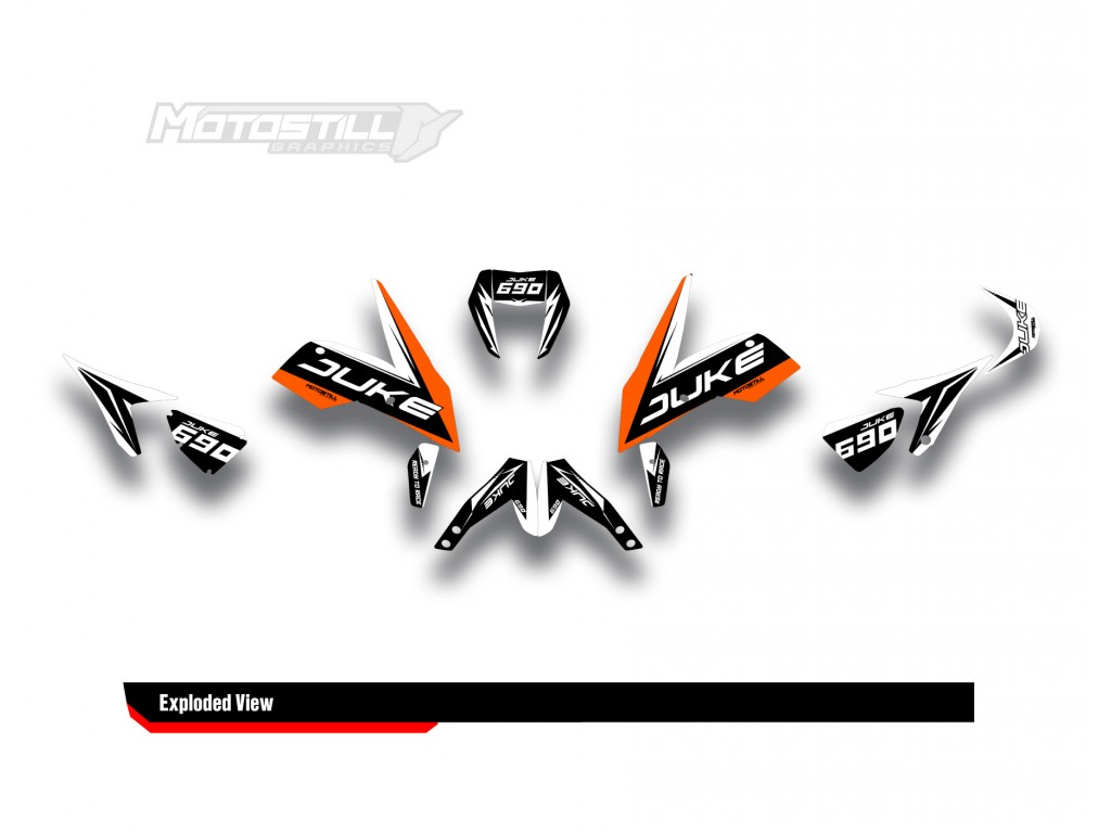 KTM DUKE 690  GRAPHIC STICKER SET - DECAL KIT