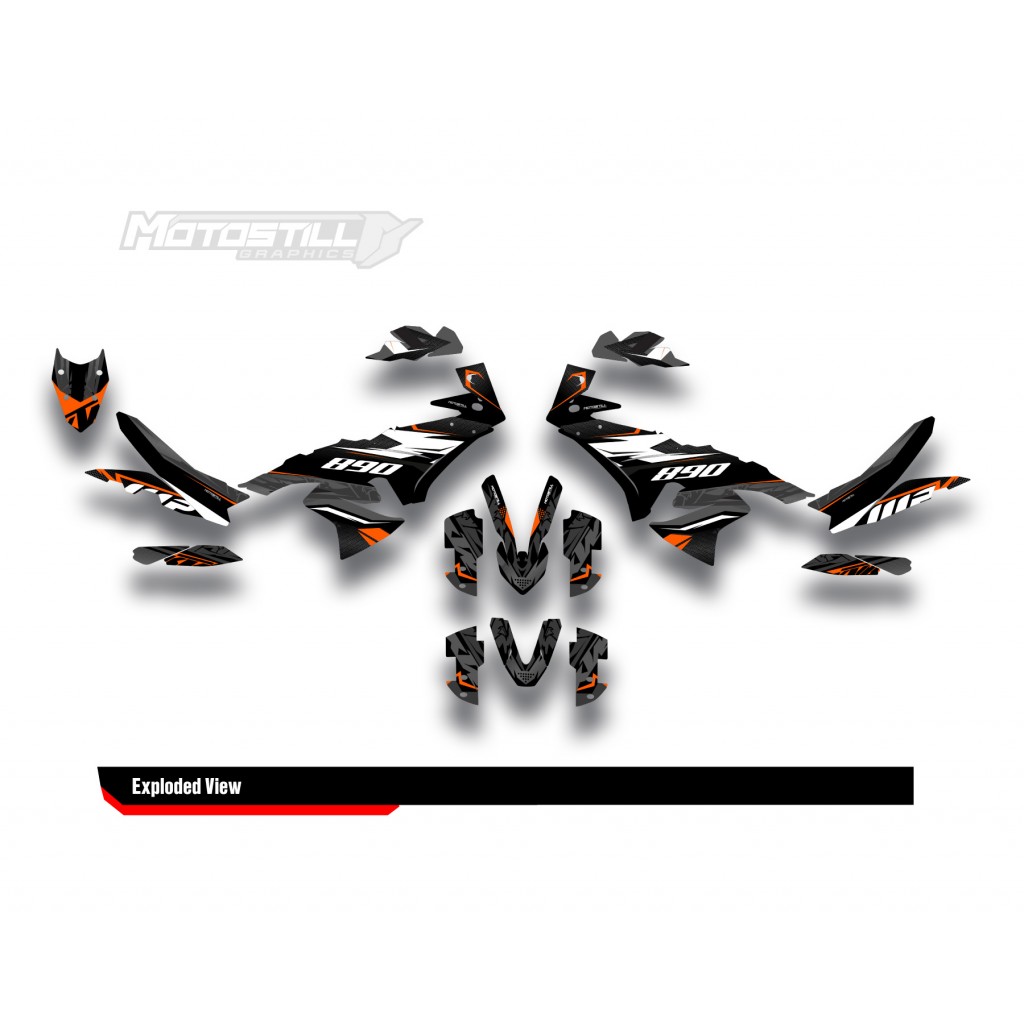 KTM 790/890 - ADV / ADV-R 2023-2024 GRAPHIC STICKER SET / DECAL KIT