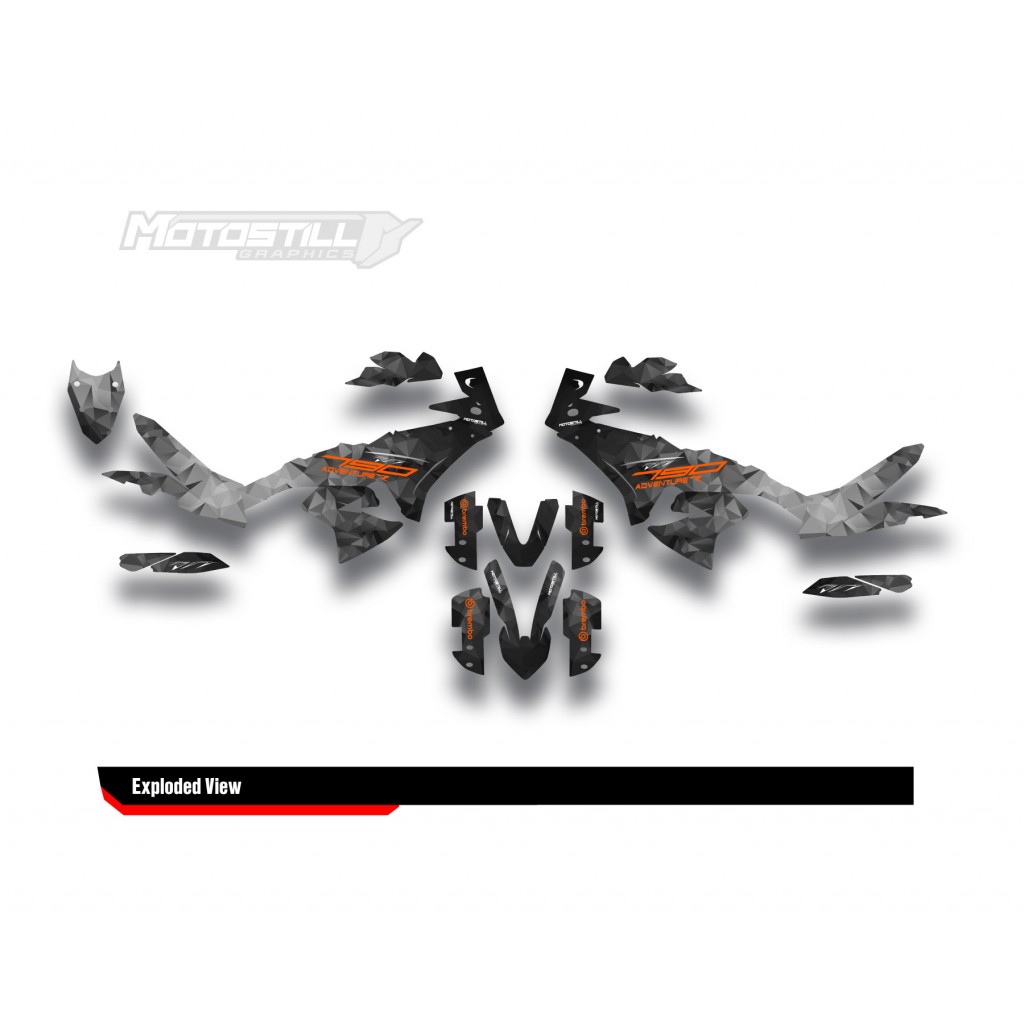 KTM 790/890 - ADV / ADV-R 2023-2024 GRAPHIC STICKER SET / DECAL KIT