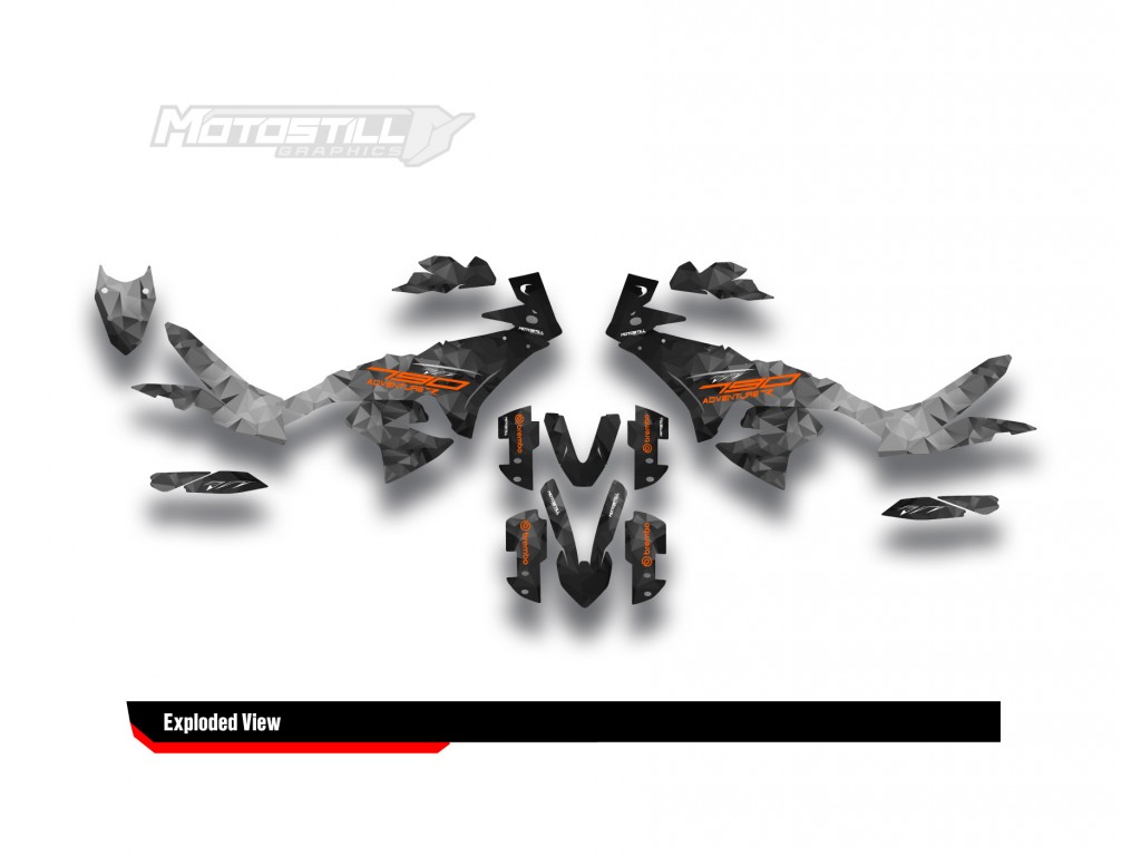 KTM 790/890 - ADV / ADV-R 2023-2024 GRAPHIC STICKER SET / DECAL KIT